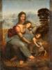 Leonardo da Vinci - Dziewica z Dzieciątkiem i św. Anną, retusz C2RMF